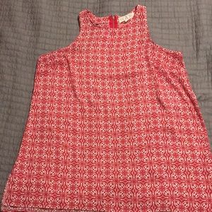 Red patterned top